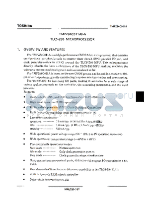 TMPZ84C011AF-6 datasheet - TLCS-Z80 MICROPROCESSOR