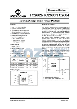 TC2682EUA datasheet - Inverting Charge Pump Voltage Doublers