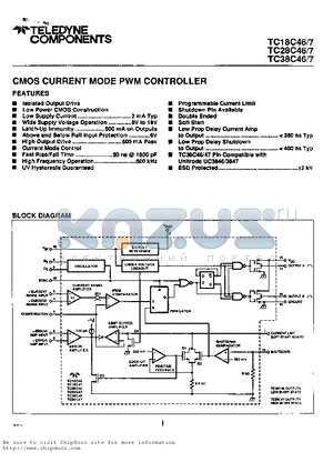 TC38C47 datasheet - CMOS CURRENT MODE PWM CONTROLLER