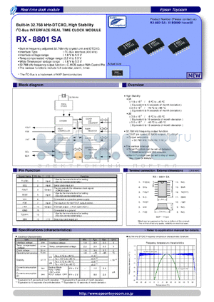 RX-8801SA datasheet - I2C-Bus INTERFACE REAL TIME CLOCK MODULE