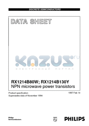 RX1214B130Y datasheet - NPN microwave power transistors