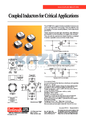 ST466PJD datasheet - Coupled Inductors for Critical Applications