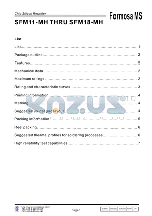 SFM11-MH_10 datasheet - 1.0A Surface Mount Super Fast Rectifiers-50-600V