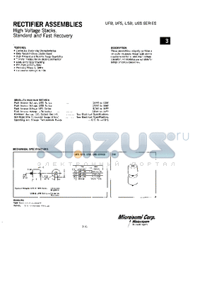 UFB25 datasheet - RECTIFIERS ASSEMBLIES