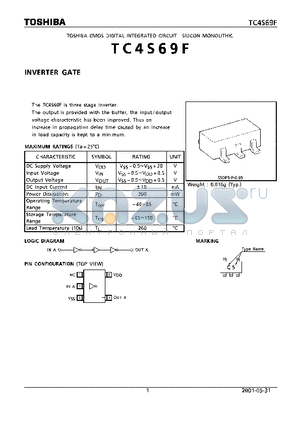 TC4S69F datasheet - INVERTER GATE