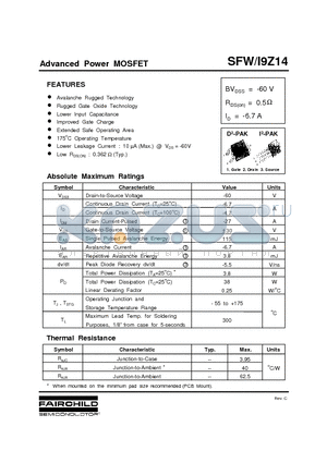 SFP9530 datasheet - Advanced Power MOSFET