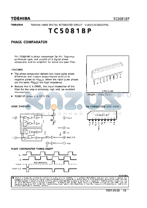 TC5081 datasheet - PHASE COMPARATOR