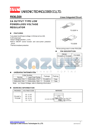 RXXLD20L-TF4-T datasheet - Linear Integrated Circuit