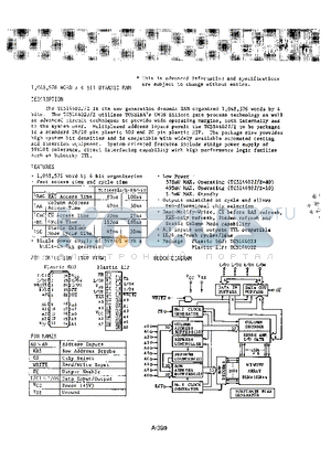 TC514402J datasheet - 1,048,576 x 4 BIT DYNAMIC RAM