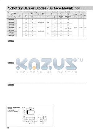 SFPE-63 datasheet - Schottky Barrier Diodes (Surface Mount) 30V