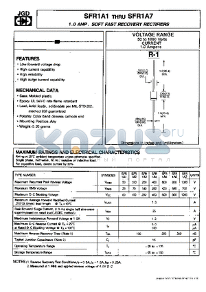 SFR1A7 datasheet - 1.0 AMP. SOFT FAST RECOVERY RECTIFIERS