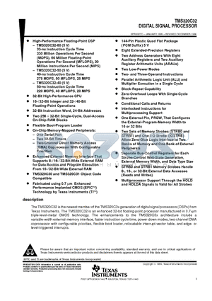 TMS320C32_06 datasheet - DIGITAL SIGNAL PROCESSOR