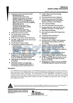 TMS320C32_07 datasheet - DIGITAL SIGNAL PROCESSOR