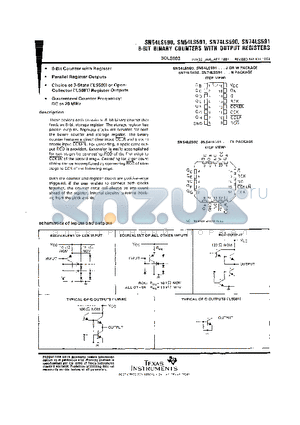 SN74LS590 datasheet - 8-BIT BINARY COUNTERS WITH OUTPUT