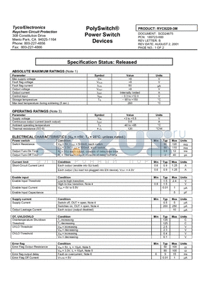 RYC8220-3M datasheet - RYC8220-3M