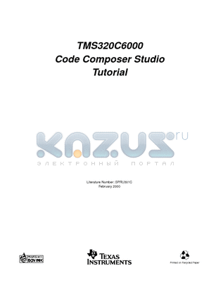 TMS320C6000 datasheet - Code Composer Studio Tutorial