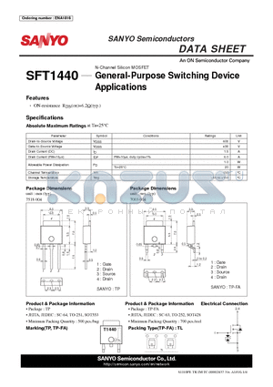 SFT1440 datasheet - General-Purpose Switching Device Applications