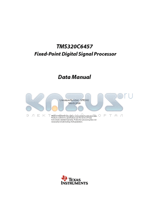 TMS320C6457CMHA2 datasheet - Fixed-Point Digital Signal Processor