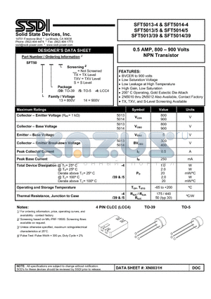 SFT5013-4 datasheet - NPN Transistor
