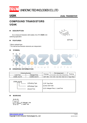 UG9KG-AL6-R datasheet - COMPOUND TRANSISTORS UG9K