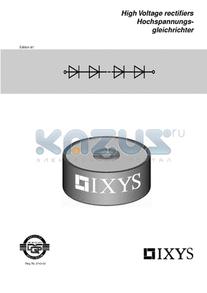 UGE0421AY4 datasheet - High Voltage rectifiers Hochspannungs-gleichrichter