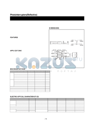 SG-105 datasheet - Photointerrupters(Reflective)