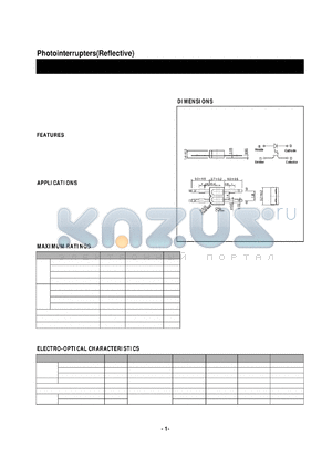 SG-107 datasheet - Photointerrupters(Reflective)