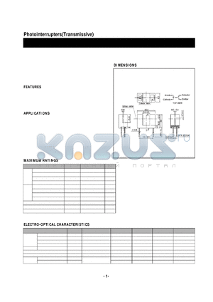 SG-205 datasheet - Photointerrupters(Transmissive)