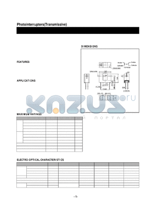SG-206 datasheet - Photointerrupters(Transmissive)