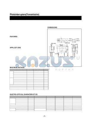 SG-207 datasheet - Photointerrupters(Transmissive)