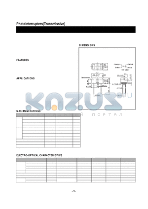 SG-209 datasheet - Photointerrupters(Transmissive)