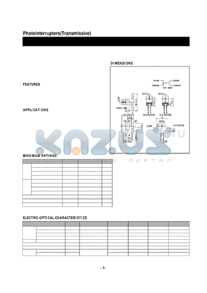 SG-214 datasheet - Photointerrupters(Transmissive)