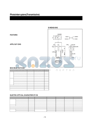 SG-226 datasheet - Photointerrupters(Transmissive)