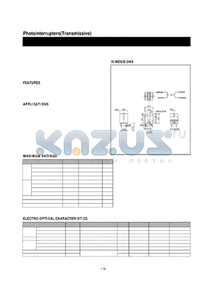 SG-238V datasheet - Photointerrupters(Transmissive)