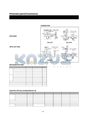 SG-23FF datasheet - Photointerrupters(Transmissive)