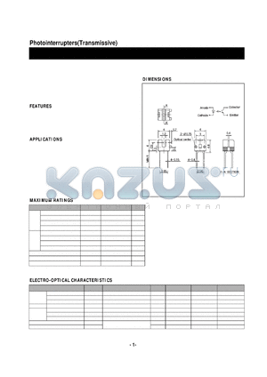 SG-227V datasheet - Photointerrupters(Transmissive)