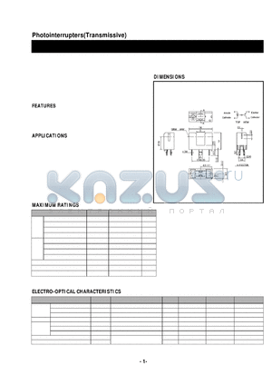 SG-256 datasheet - Photointerrupters(Transmissive)