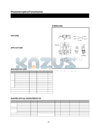 SG-264 datasheet - Photointerrupters(Transmissive)