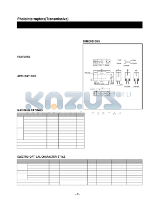 SG-268 datasheet - Photointerrupters(Transmissive)