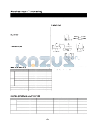 SG-288 datasheet - Photointerrupters(Transmissive)