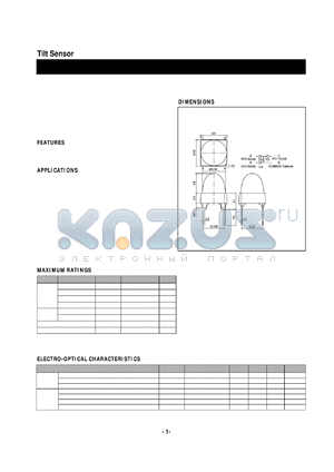 SG-302 datasheet - Tilt Sensor