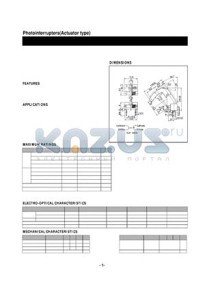 SG-402 datasheet - Photointerrupters(Actuator type)