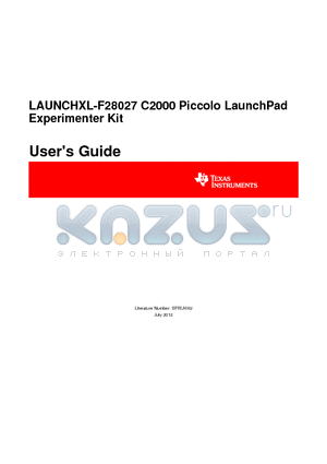 TMS320F28022 datasheet - LAUNCHXL-F28027 C2000 Piccolo LaunchPad