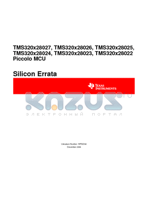 TMS320F2802348A datasheet - TMS320x28027, TMS320x28026, TMS320x28025,TMS320x28024, TMS320x28023, TMS320x28022 Piccolo MCU