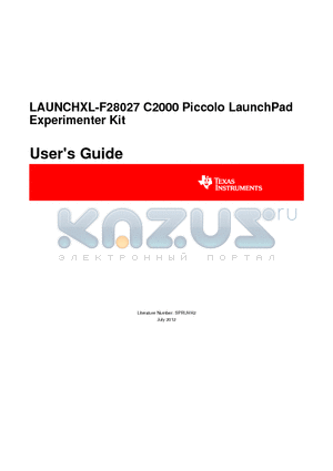 TMS320F28023 datasheet - LAUNCHXL-F28027 C2000 Piccolo LaunchPad