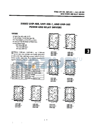 UHP-506 datasheet - QUAD POWER AND RELAY DRIVERS