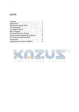 S-14L60BF datasheet - CMOS 4-bit 1-chip MICROCOMPUTER