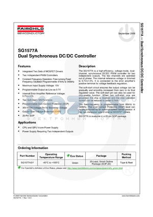 SG1577A datasheet - Dual Synchronous DC/DC Controller