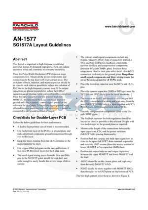 SG1577A datasheet - SG1577A Layout Guidelines