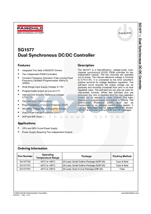 SG1577SY datasheet - Dual Synchronous DC/DC Controller